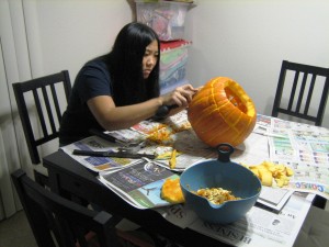 Angela doing her worst!