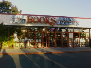 Half price bookstore outside