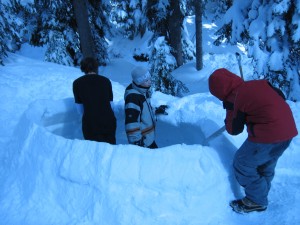 Building the igloo walls