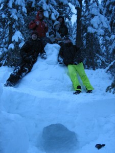 Our finished igloo