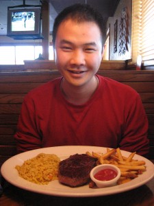 Outback Steak, yum!