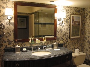 Fancy bathroom at the Bellagio
