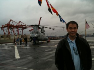 Helicopter on Greenbay deck