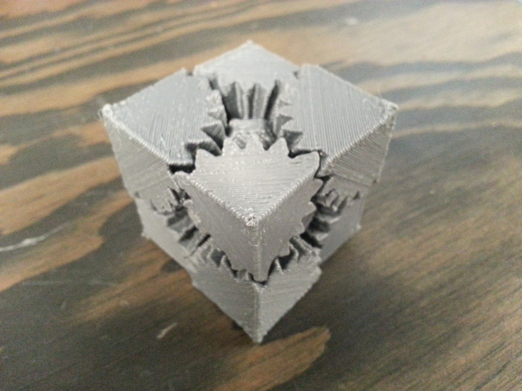 Assembled gear cube